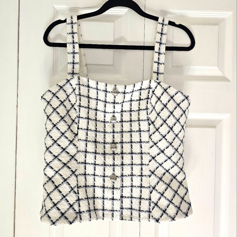 Chanel-style  White and Blue  Top